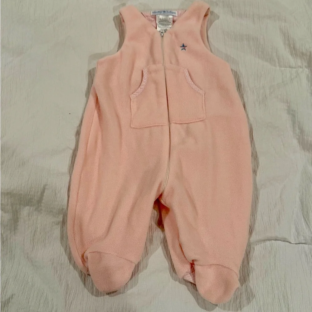Vintage Tommy Cozy‎ Pink Sleeveless Baby Onesie